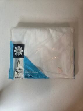 Fashion Manor Vintage Cotton 81x108 Strong Muslin White Double Bed Sheet NEW